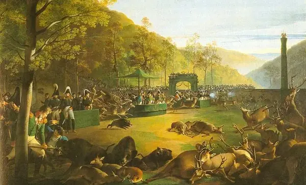 Kloster und Schloss Bebenhausen, Gemälde einer Festinjagd