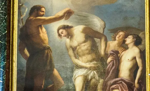 Foto: Staatliche Schlösser und Gärten Baden-Württemberg, Ralf Kuhlen Schloss Heidelberg, Schlosskapelle, Taufe Christi von Anthoni Schoonjans