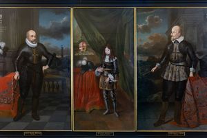 Residenzschloss Mergentheim, Detail, Hochmeister-Triptychon